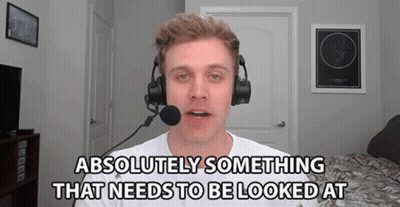 Man With Headset Says Absolutely Something That Needs To Be Looked At GIF
