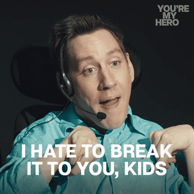 Man With Headset Says I Hate To Break It To You GIF
