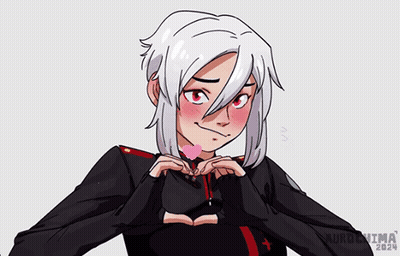 Man With Heart In Front Of Face 2024 GIF