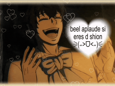 Man With Heart Saying Beel Aplaude Si Eres D Shion GIF