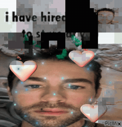 Man With Hearts And I Have Hired GIF
