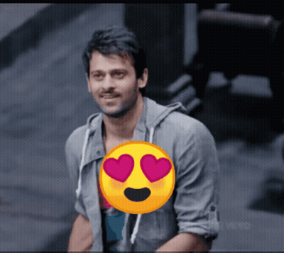 Man With Hearts In Eyes And Smiley Face GIF