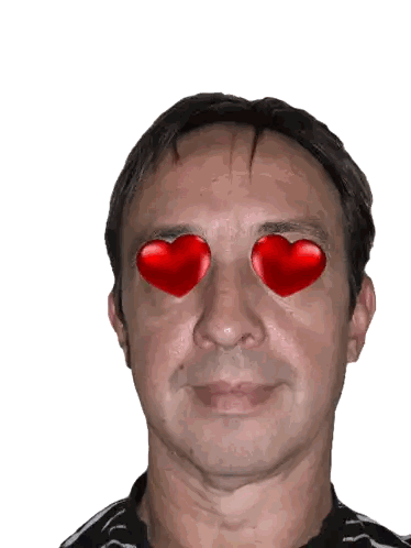 Man With Hearts In Eyes Sticker