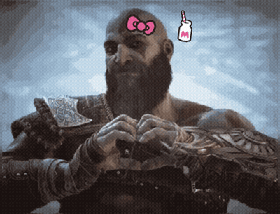 Man With Hello Kitty Bow GIF