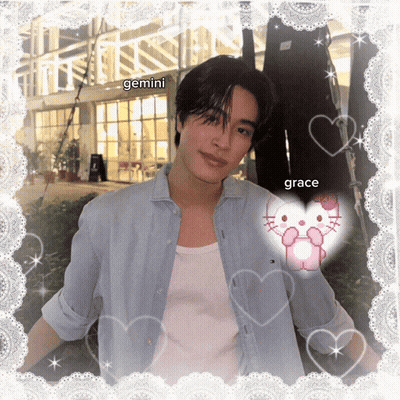 Man With Hello Kitty Gemini GIF