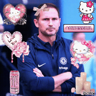 Man With Hello Kitty On Head And Monster Energy Drink GIF