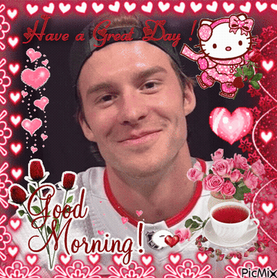 Man With Hello Kitty Saying Have A Great Day GIF