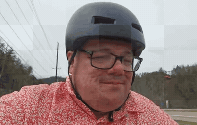 Man With Helmet And Glasses Smiling GIF