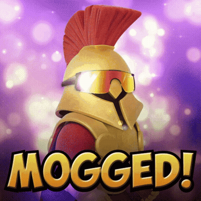 Man With Helmet Mogged GIF