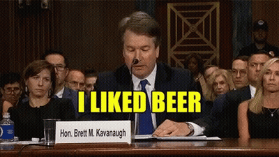 Man With Hon Brett M Kavanagh Sign GIF