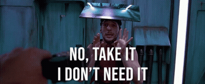 Man With Hood Says No Take It I Don't Need It GIF