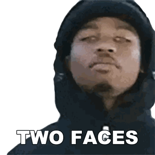 Man With Hooded Jacket Two Faces Sticker