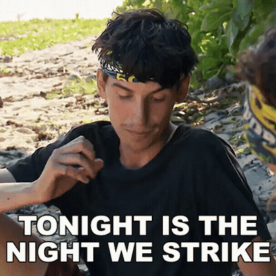 Man With Horns And Beard Covering Face Saying Party Tonight GIF