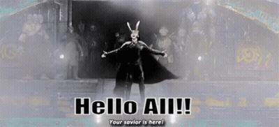 Man With Horns Says Hello All Your Savior Is Here GIF