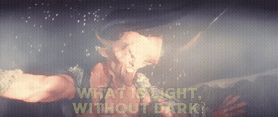 Man With Horns Singing Into Microphone What Might Without Dark GIF