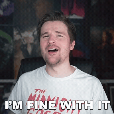 Man With I'm Fine With It Shirt GIF