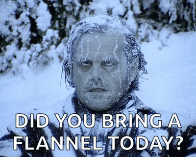 Man With Ice On Face Saying Did You Bring A Flannel Today GIF