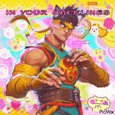 Man With In Your Backlines Text GIF