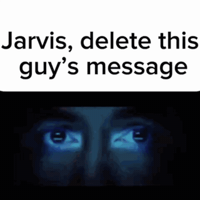 Man With Jarvis Delete This Guy's Message GIF