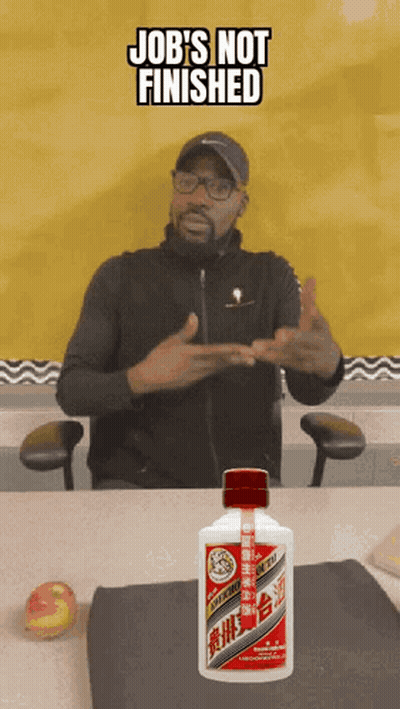 Man With Job's Not Finished Bottle GIF