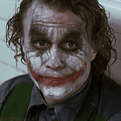 Man With Joker Face Paint GIF