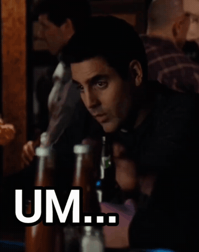 Man With Ketchup Bottles And Um No Sign GIF