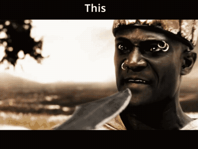 Man With Knife In Mouth Caption This GIF