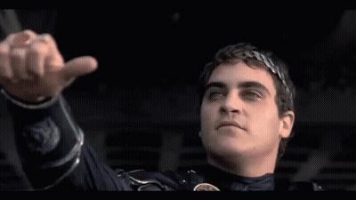 Man With Laurel Wreath Holding Sword GIF