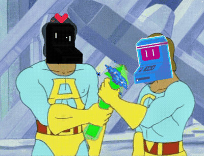 Man With Letter A On Chest Holding Gun GIF