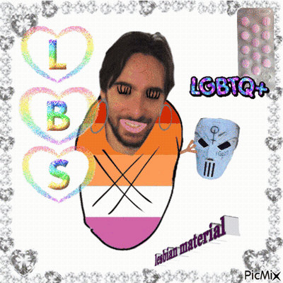 Man With LGBTQ Text GIF