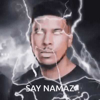 Man With Lightning And Say Namaz GIF