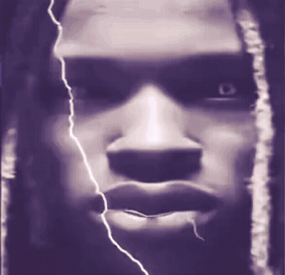 Man With Lightning Bolt Coming Out Of Face GIF