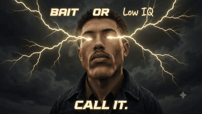 Man With Lightning Bolts Eyes Bait Or Low IQ Call It GIF