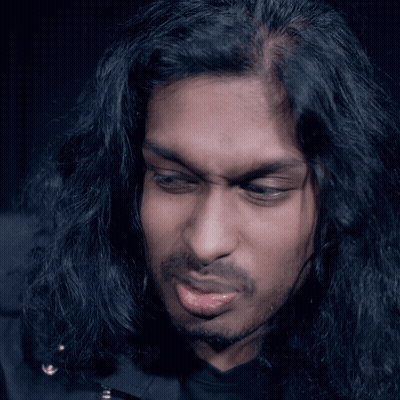 Man With Long Black Hair And Beard GIF