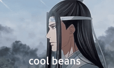 Man With Long Black Hair And Headband Cool Beans GIF