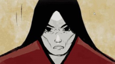 Man With Long Black Hair And Red Shirt GIF