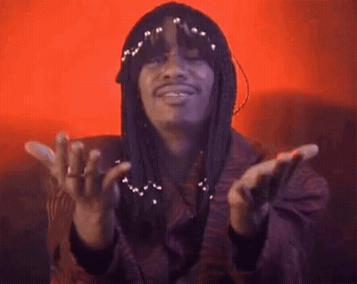 Man With Long Black Hair Making Funny Face GIF