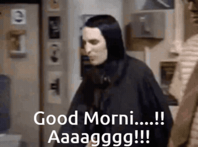 Man With Long Black Hair Says Good Morni Aaaaggg GIF
