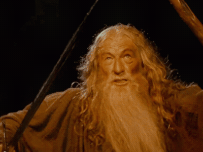 Man With Long Blonde Hair And Beard Holding Sword GIF