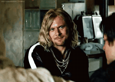 Man With Long Blonde Hair And Beard Smiling GIF