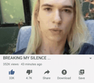 Man With Long Blonde Hair Breaking My Silence GIF