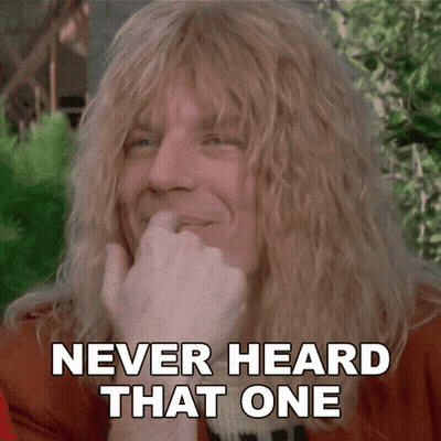 Man With Long Blonde Hair Smiling Never Heard That One GIF