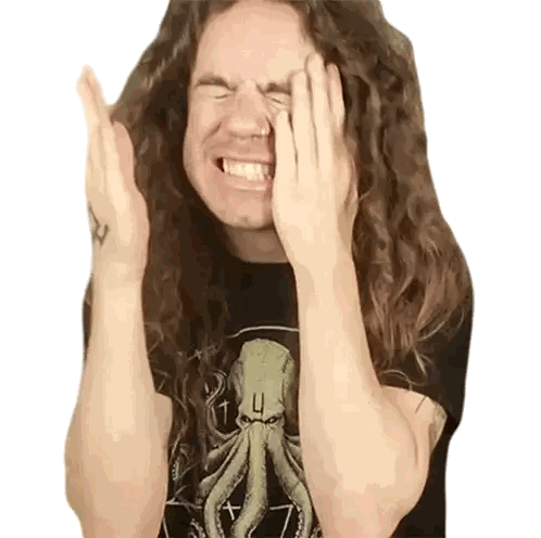 Man With Long Curly Hair And Octopus Shirt Sticker