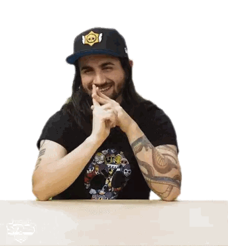 Man With Long Hair And Beard Sticker