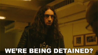 Man With Long Hair And Beard Asking If He Is Being Detained GIF