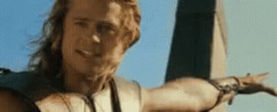 Man With Long Hair And Beard By Pyramid GIF