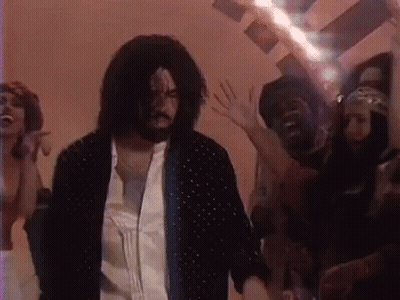 Man With Long Hair And Beard Dancing In Crowd GIF