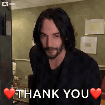Man With Long Hair And Beard Giving Thanks GIF