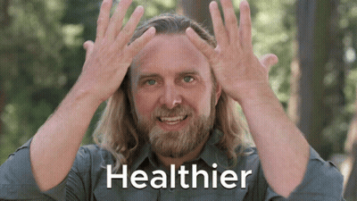 Man With Long Hair And Beard Hands On Head Healthier GIF