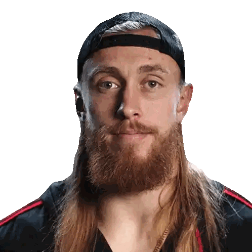 Man With Long Hair And Beard In Baseball Cap Sticker